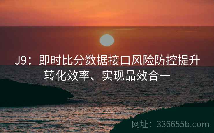J9：即时比分数据接口风险防控提升转化效率、实现品效合一