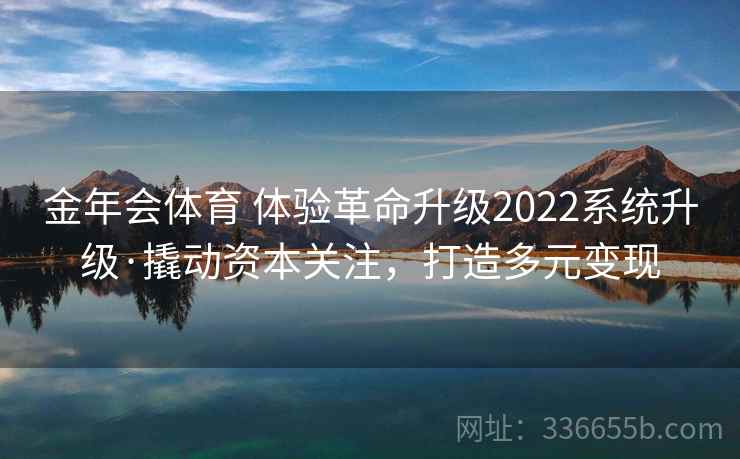 金年会体育 体验革命升级2022系统升级·撬动资本关注，打造多元变现