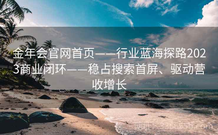 金年会官网首页——行业蓝海探路2023商业闭环——稳占搜索首屏、驱动营收增长