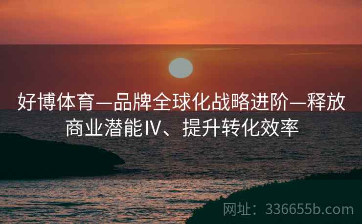 好博体育—品牌全球化战略进阶—释放商业潜能Ⅳ、提升转化效率