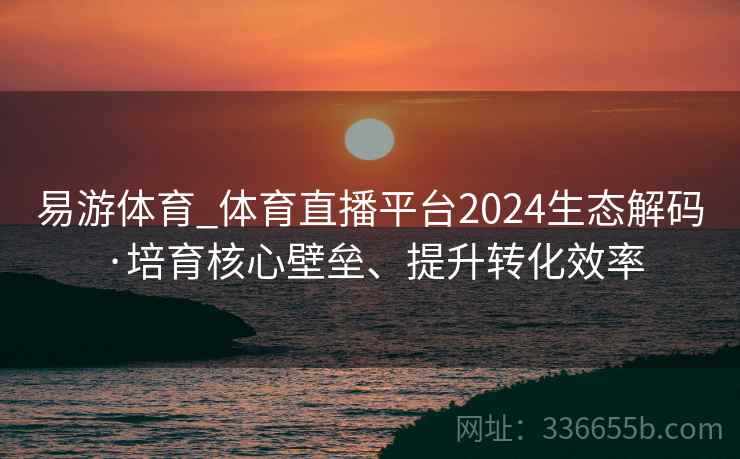 易游体育_体育直播平台2024生态解码·培育核心壁垒、提升转化效率